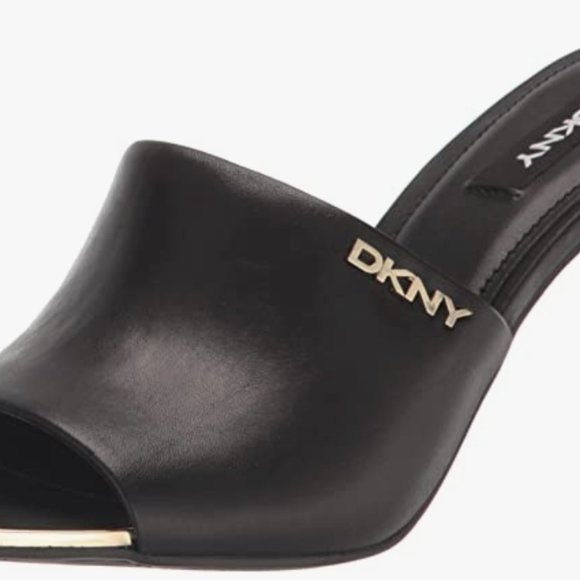 NEW DKNY Womens Bronx Open Toe Fashion Pump Heeled Sandal Black Sz 7.5 - Picture 11 of 12
